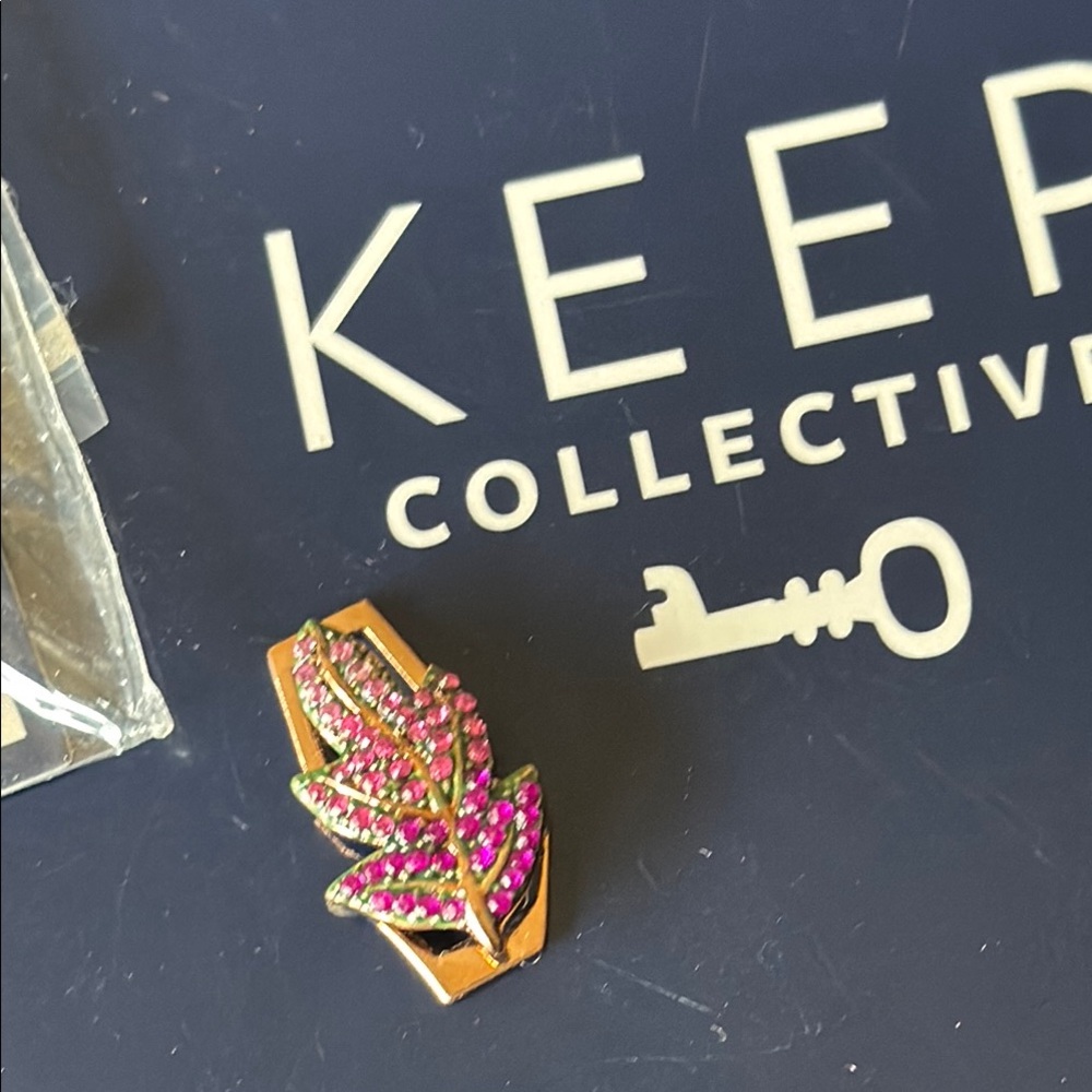 Keep Collective Pink and maple leaf charm